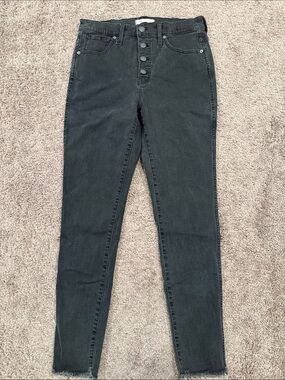 High-Rise Black Button-Fly Women’s Jeans